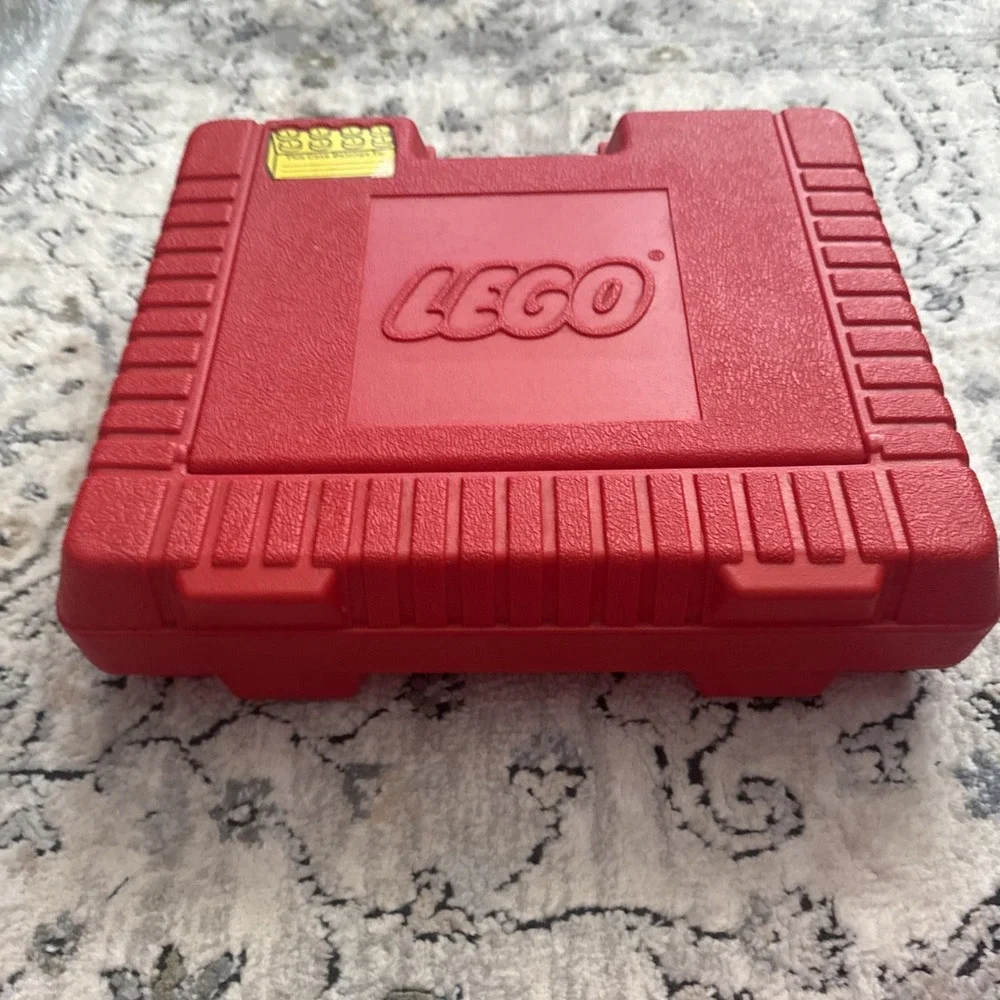 Vintage 1985 Lego Group Large Hard Plastic Red Storage Carrying Case Lift Top